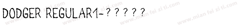 Dodger Regular1字体转换